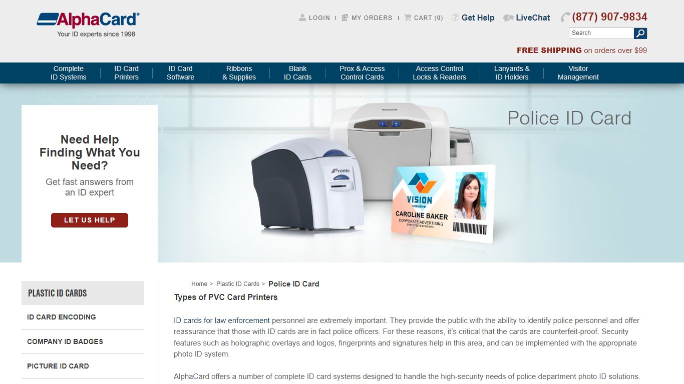 Police ID Card, Law Enforcement ID Card | AlphaCard